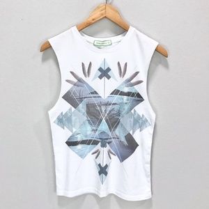 GTW Urban Geo Scenery Feather Graphic Tank Top